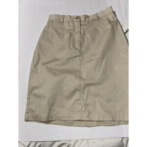 Liz Claiborne Lizsport Skirt Women’s Size 6 NWT Khaki Beige Cotton skirt